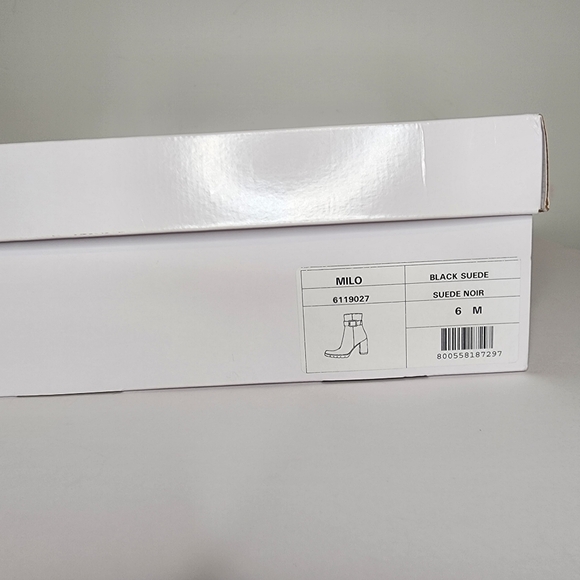 La Canadian Milo Womens Suede Block Heel  Booties in Black Size 6 - Picture 6 of 6